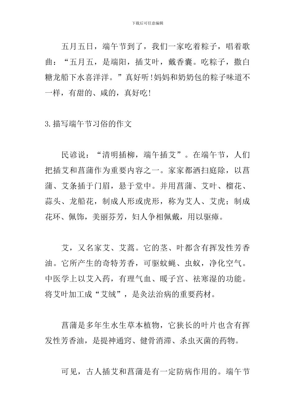 描写端午节习俗的作文_第3页