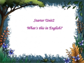 人教版七年级英语上预备篇Unit2