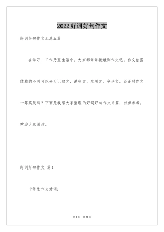 2024好词好句作文_20