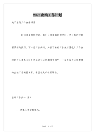 2024出纳工作计划_120
