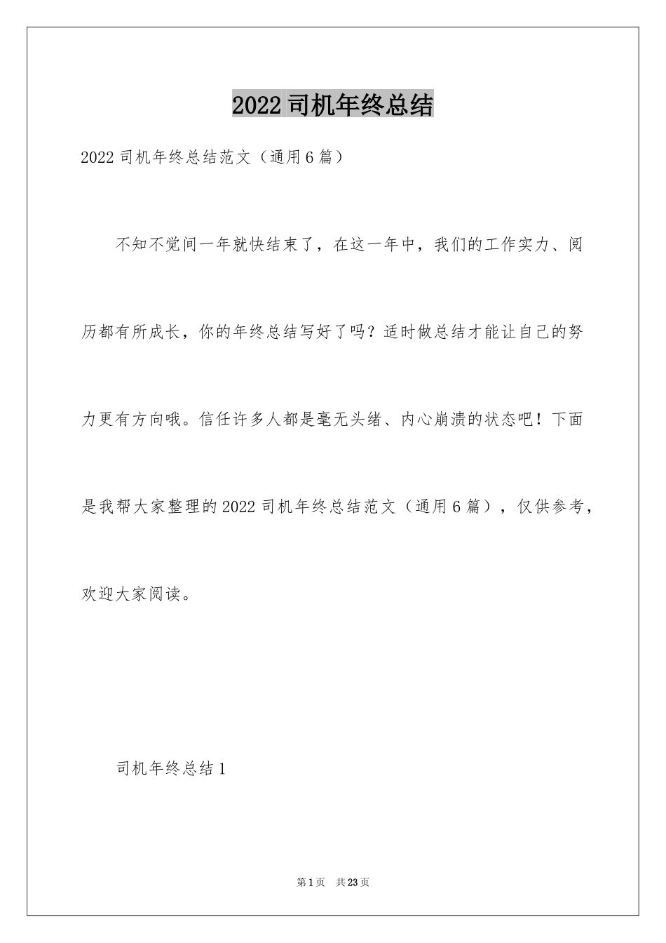 2024司机年终总结_第1页