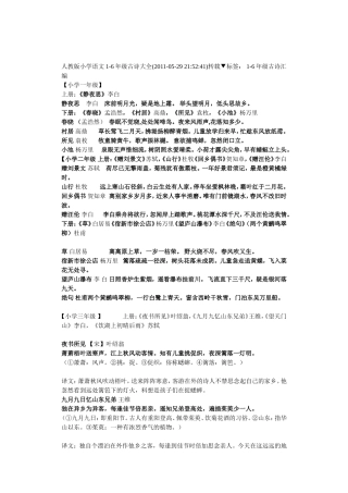 人教版小学语文古诗集1