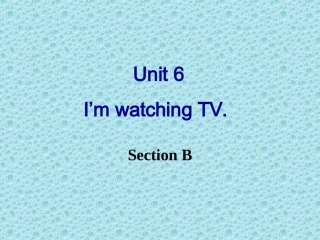 (2012年新版)人教新目标七年级英语下册_Unit6_I’m_watching_TV_Section_B_优秀课件