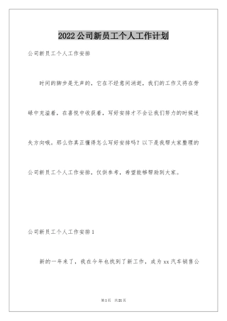 2024公司新员工个人工作计划_4