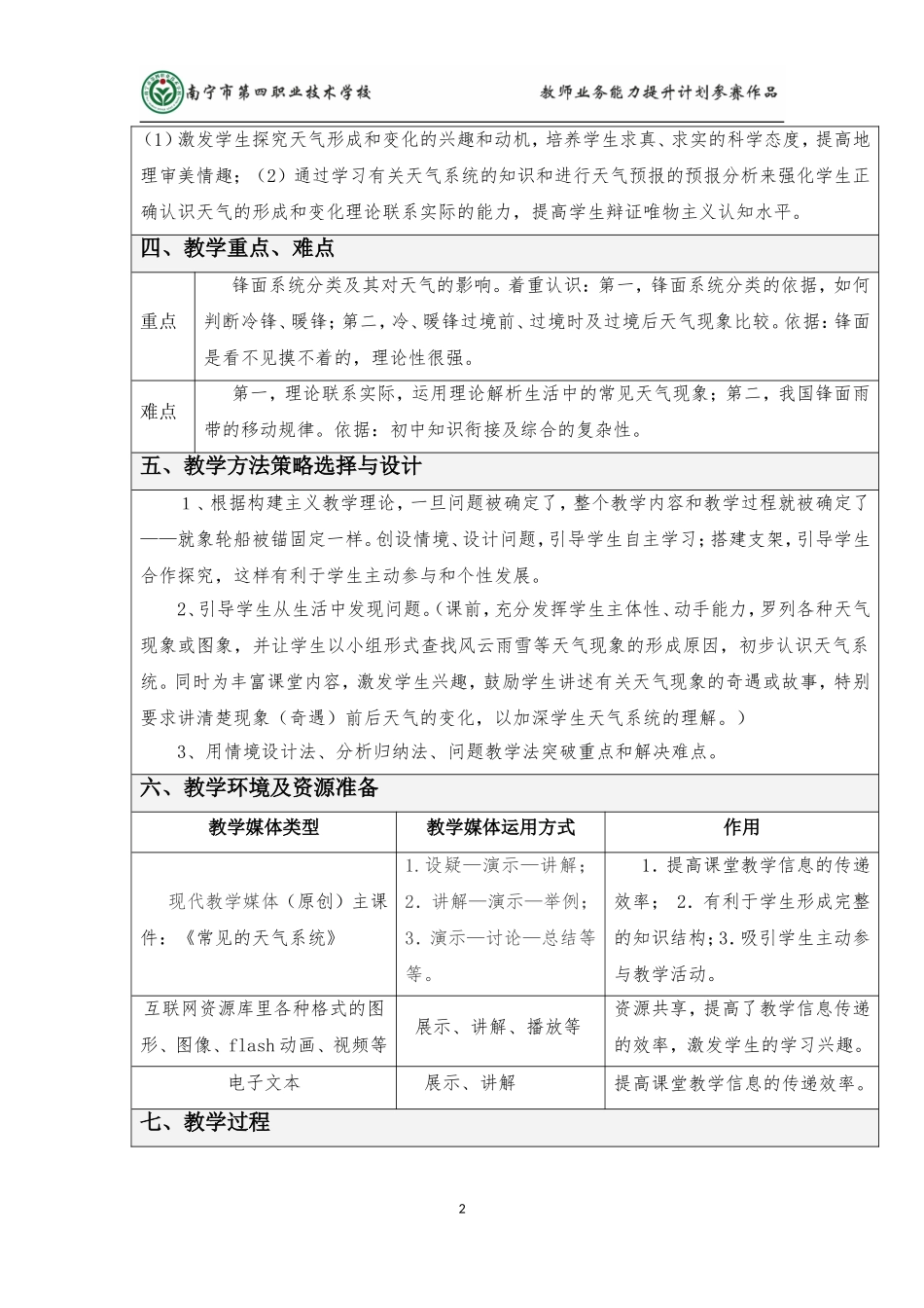 《常见的天气系统》信息化教学设计_第2页