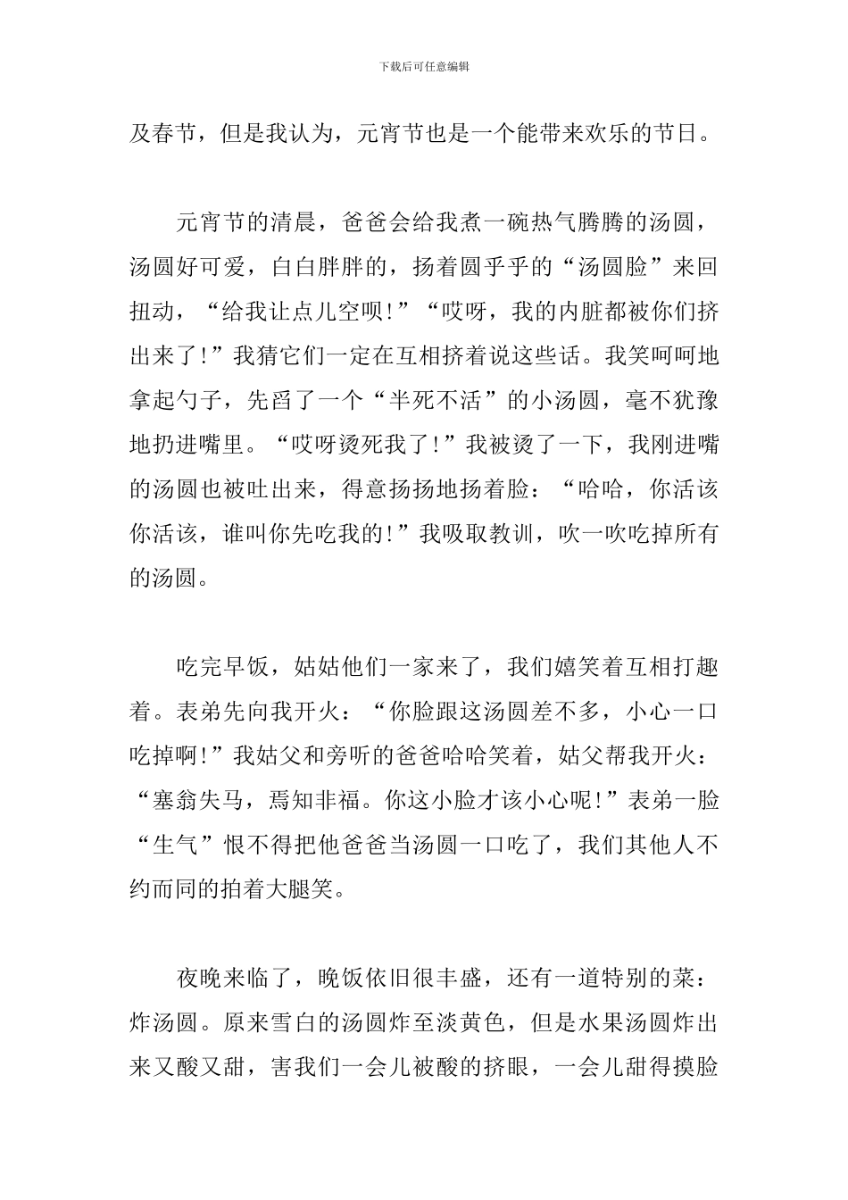 2024难忘的元宵节作文500字_第3页