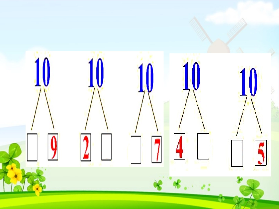 2012北师大版小学一年级数学上册_做个加法表_课件2013_第2页