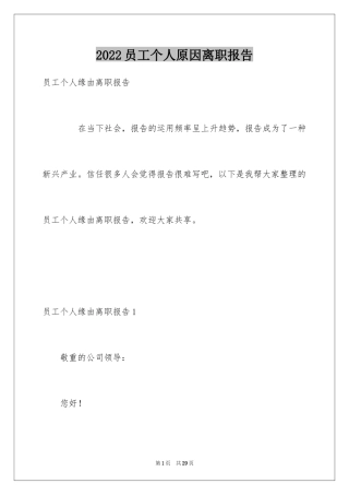 2024员工个人原因离职报告_4