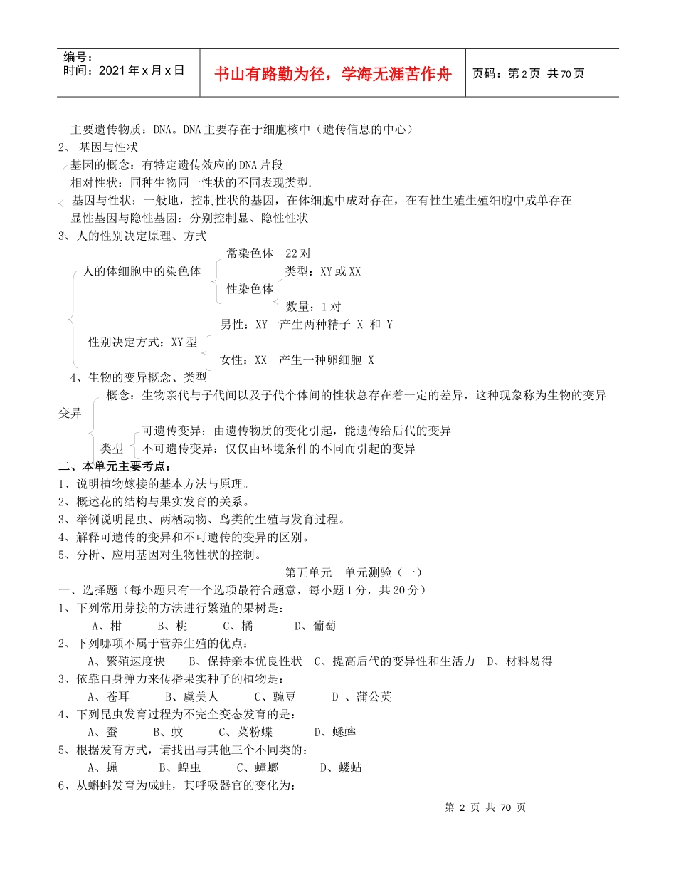 初中生物教案全套_第2页