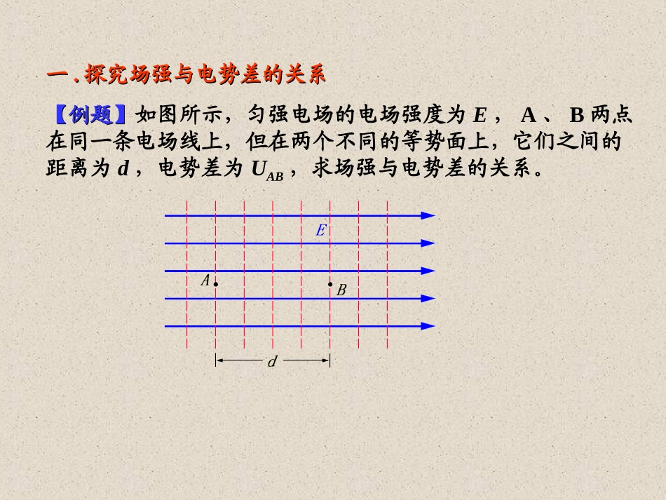 电势差与电场强度的关系课件_第2页