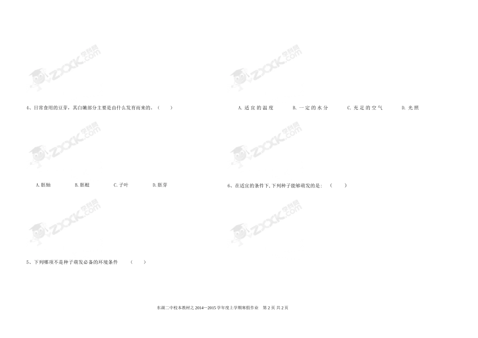 七年寒假作业1_第2页