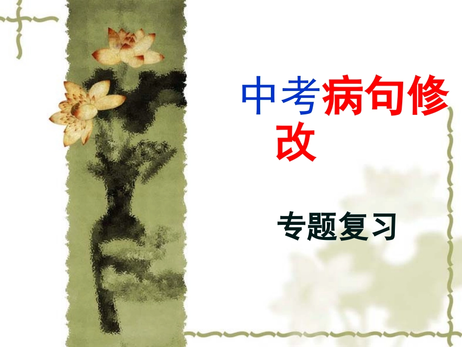 中考语文病句修改专题复习 (2)_第1页