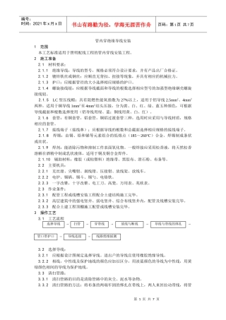 008管内穿绝缘导线安装工艺