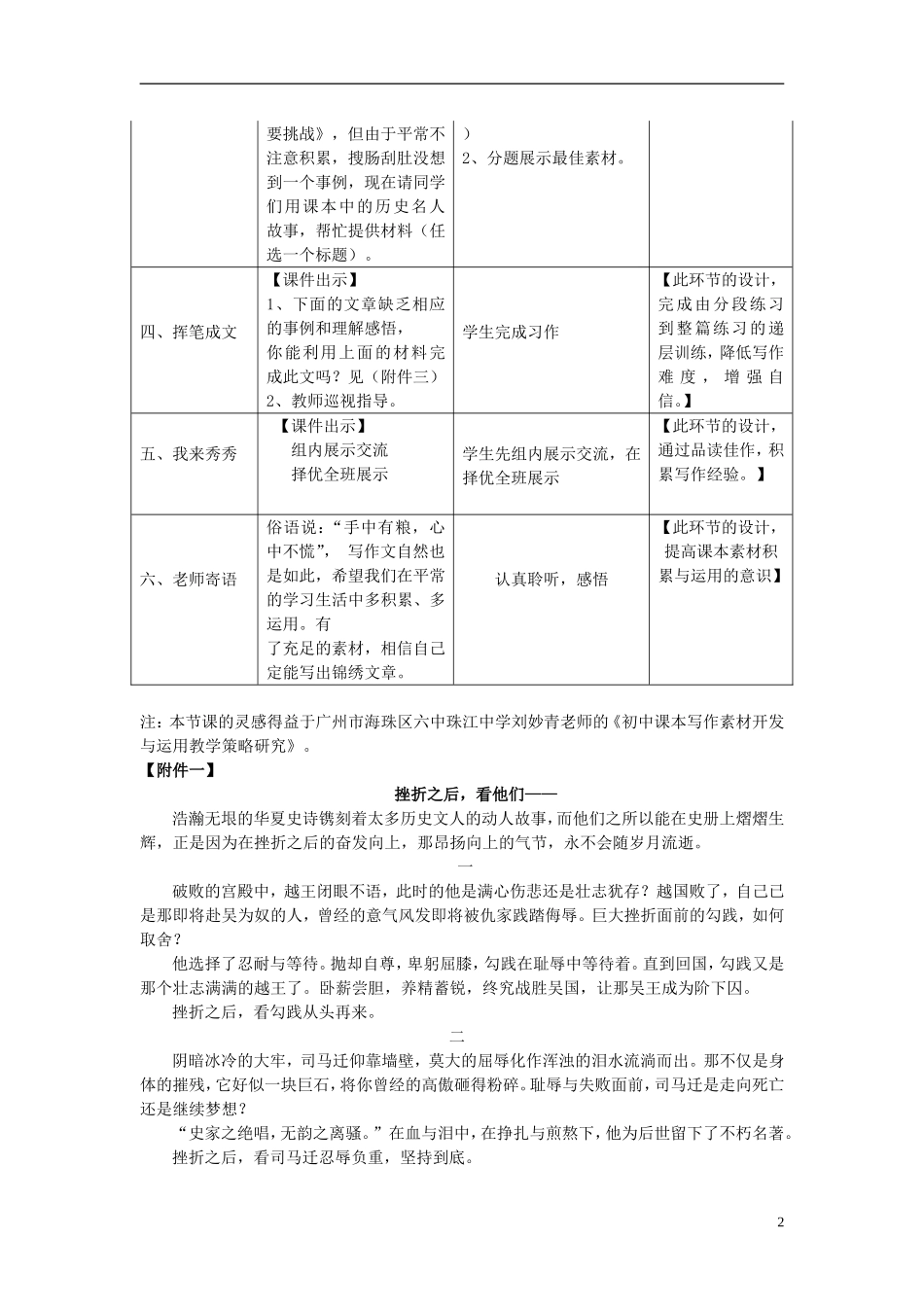 九年级语文下册古诗文教学与作文教学的整合第二节课本素材巧激活教案新人教版_第2页