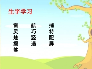 《蝙蝠和雷达》生字学习