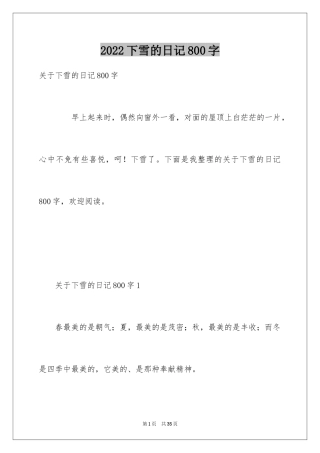 2024下雪的日记800字
