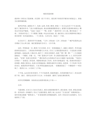 精彩的篮球赛