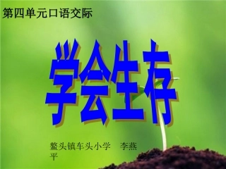六年级语文口语交际学会生存（李燕平）