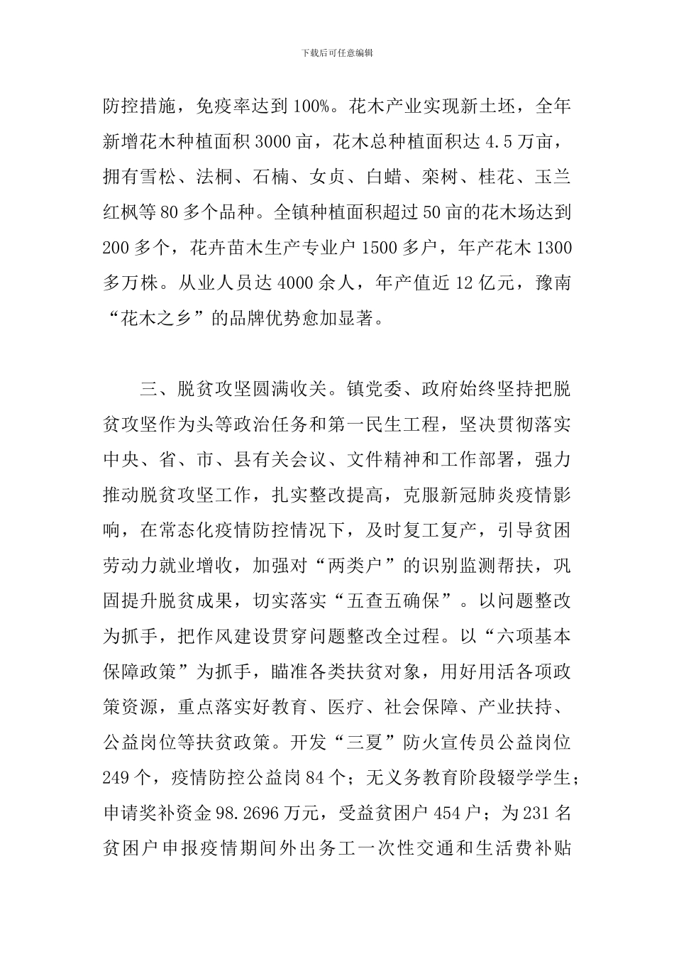 2024年乡镇和十三五工作总结及十四五工作计划_第2页