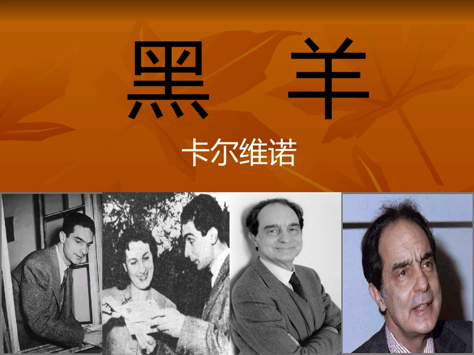 北师大版九年级下册第10课《黑羊》课件_第1页