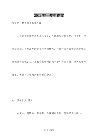 2024初一梦中作文_25