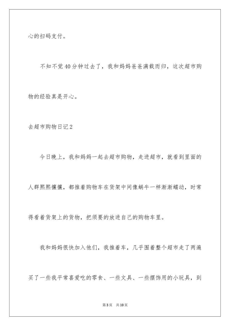 2024去超市购物日记_第3页