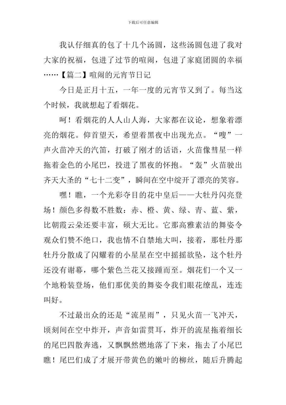 热闹的元宵节日记五篇_第2页