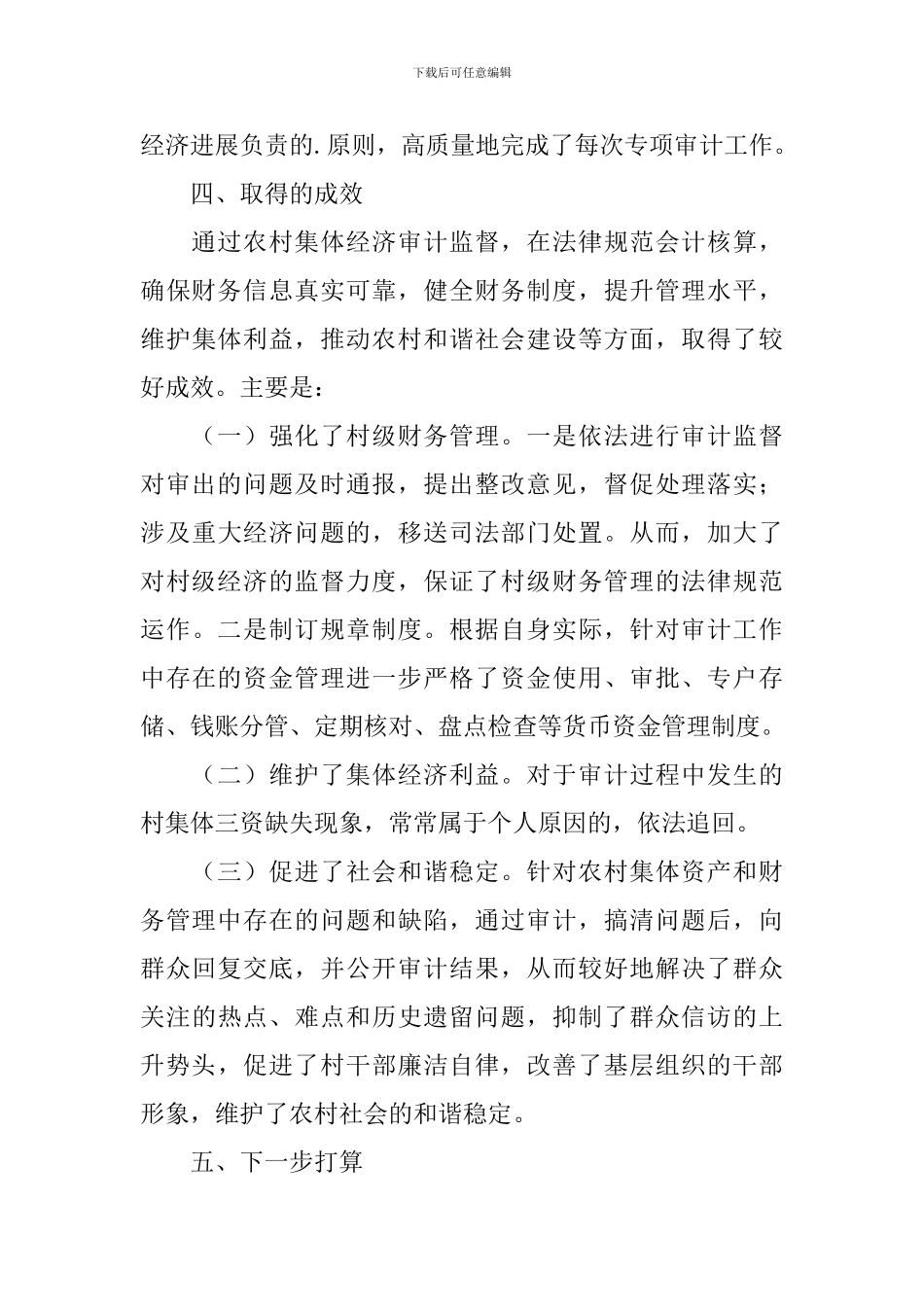 2024乡镇审计工作总结_第3页