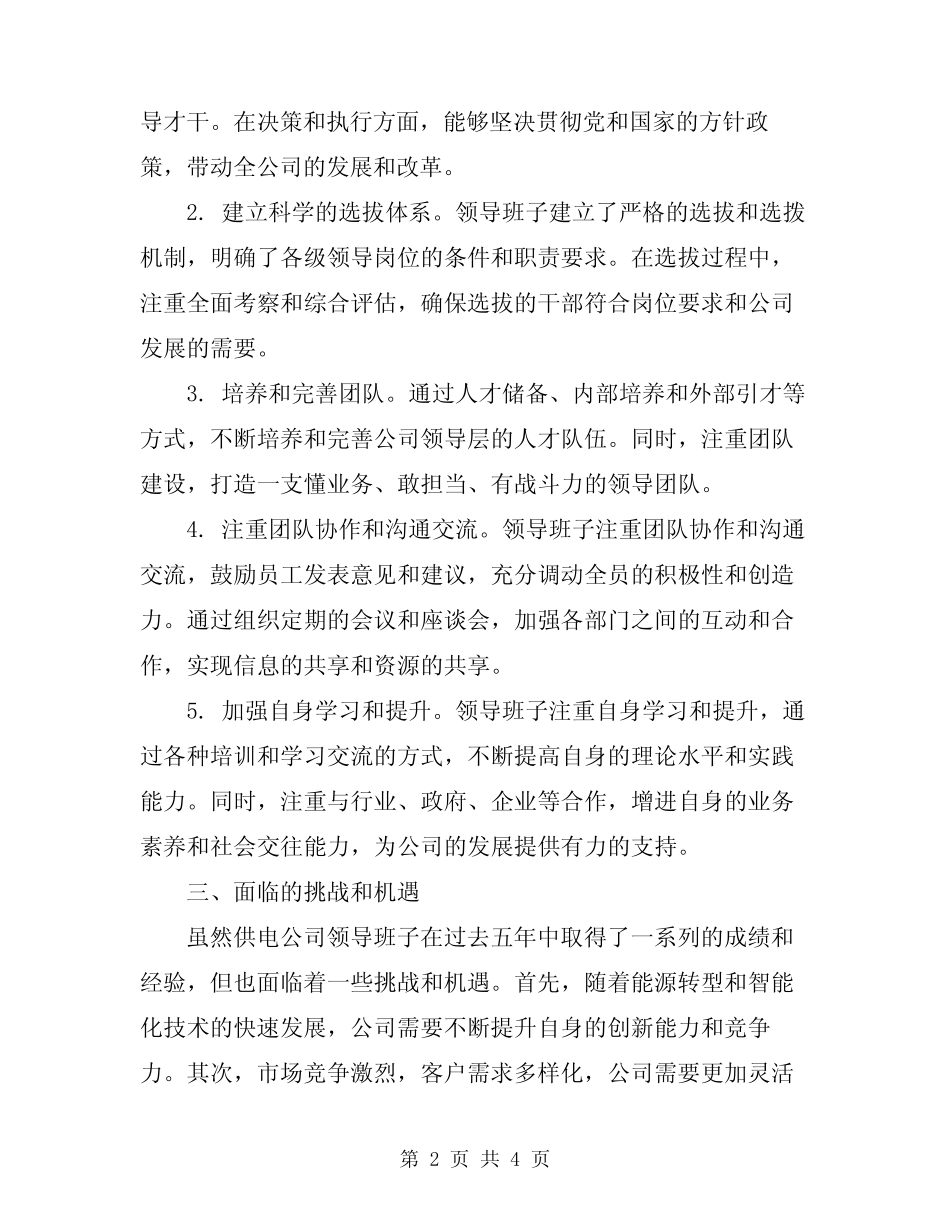 2024年供电公司领导班子建设总结汇报_第2页