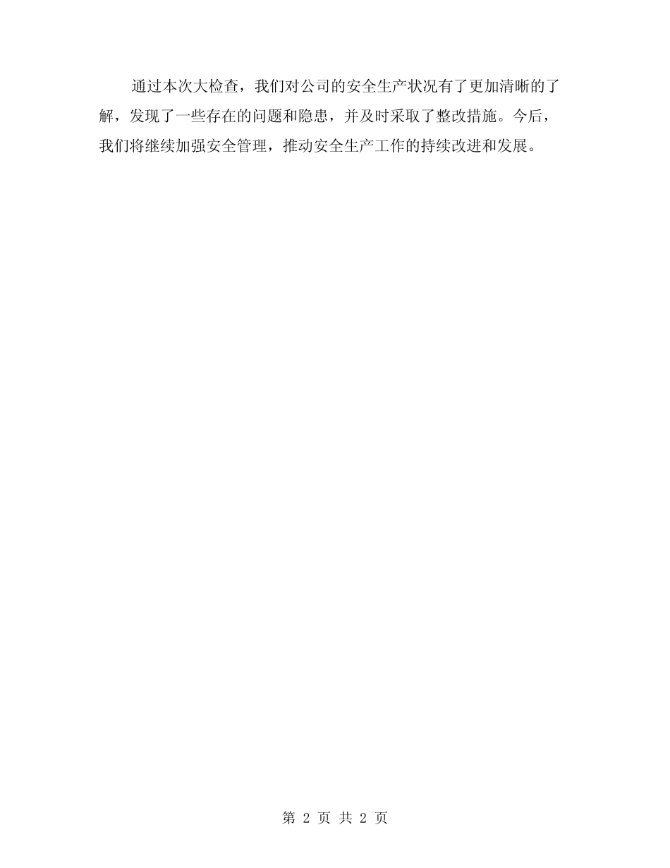 2024某自来水公司安全生产大检查工作总结_第2页