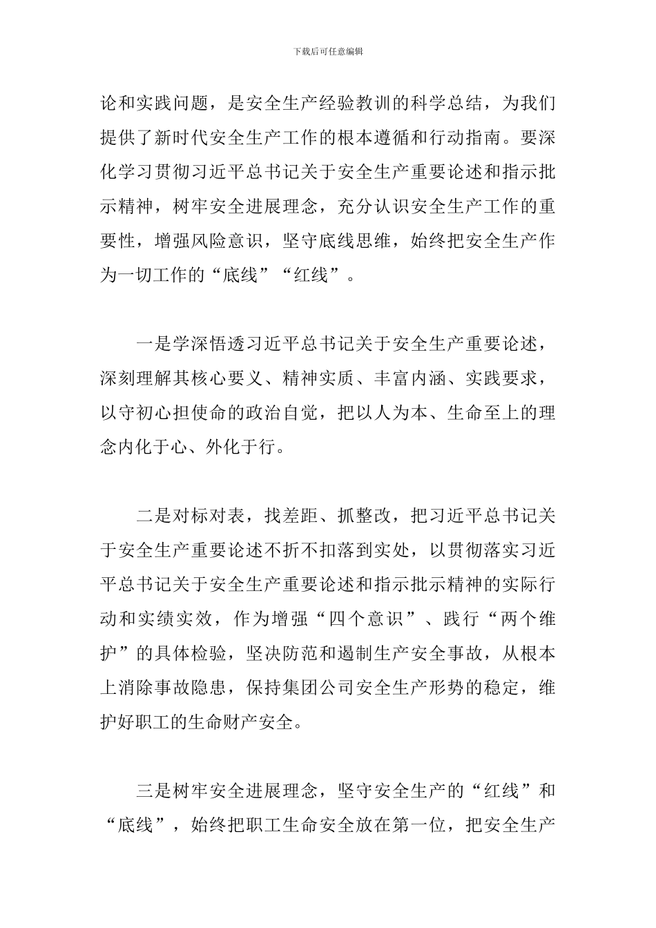 2024年度董事长在集团公司召开安全生产工作总结_第2页