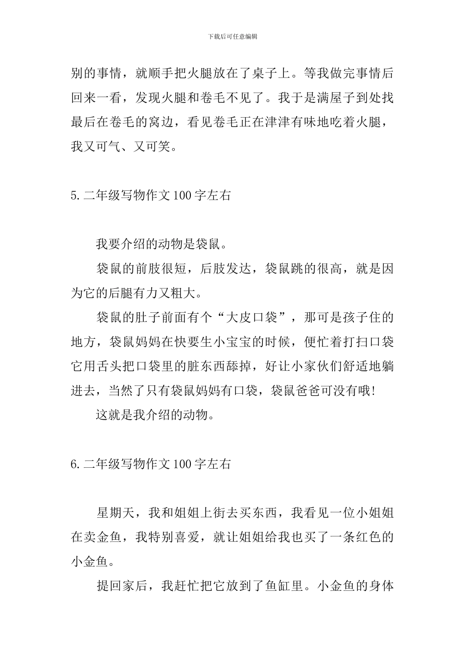 二年级写物作文100字左右_第3页