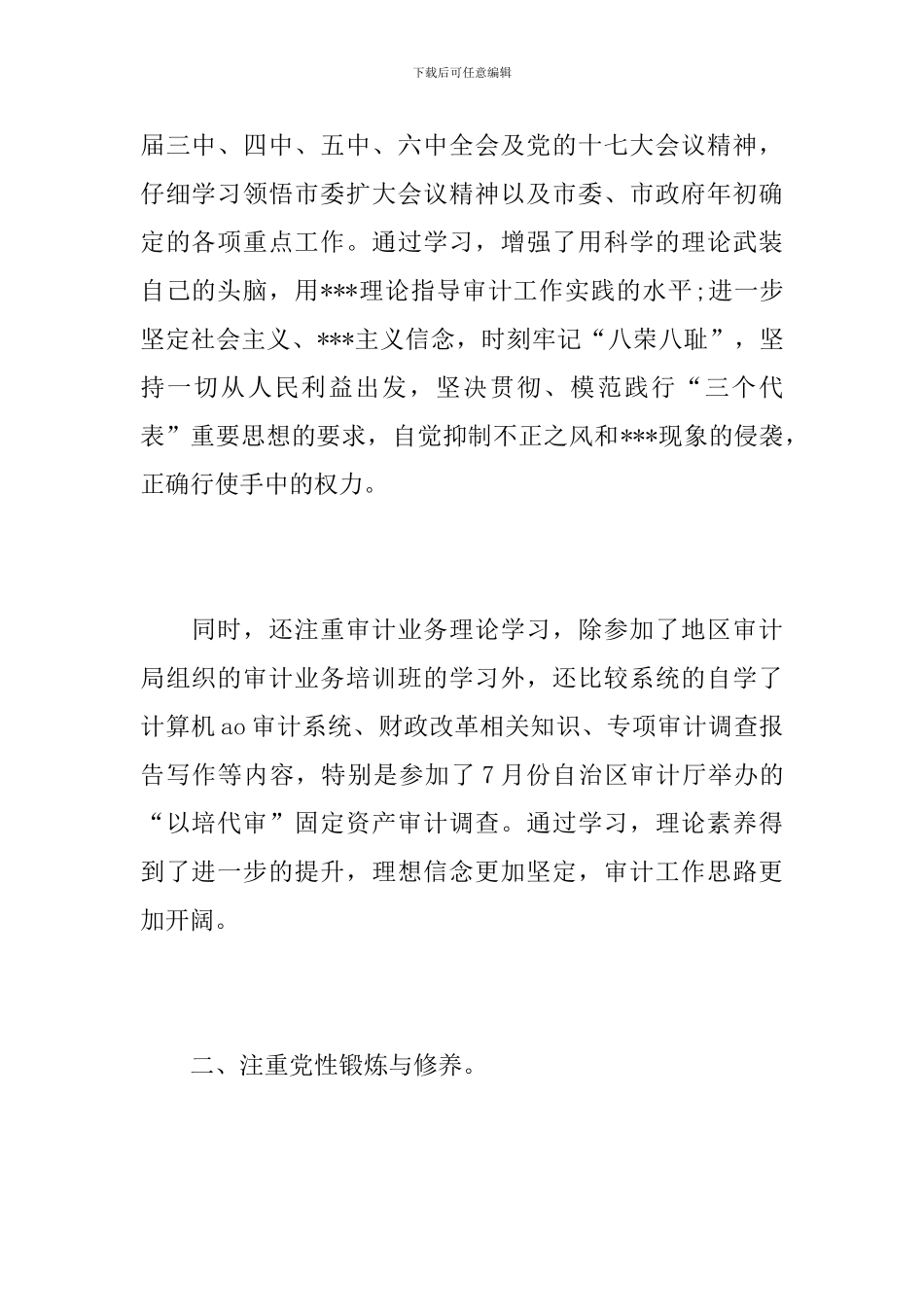 公司审计工作人员个人年终总结_第2页