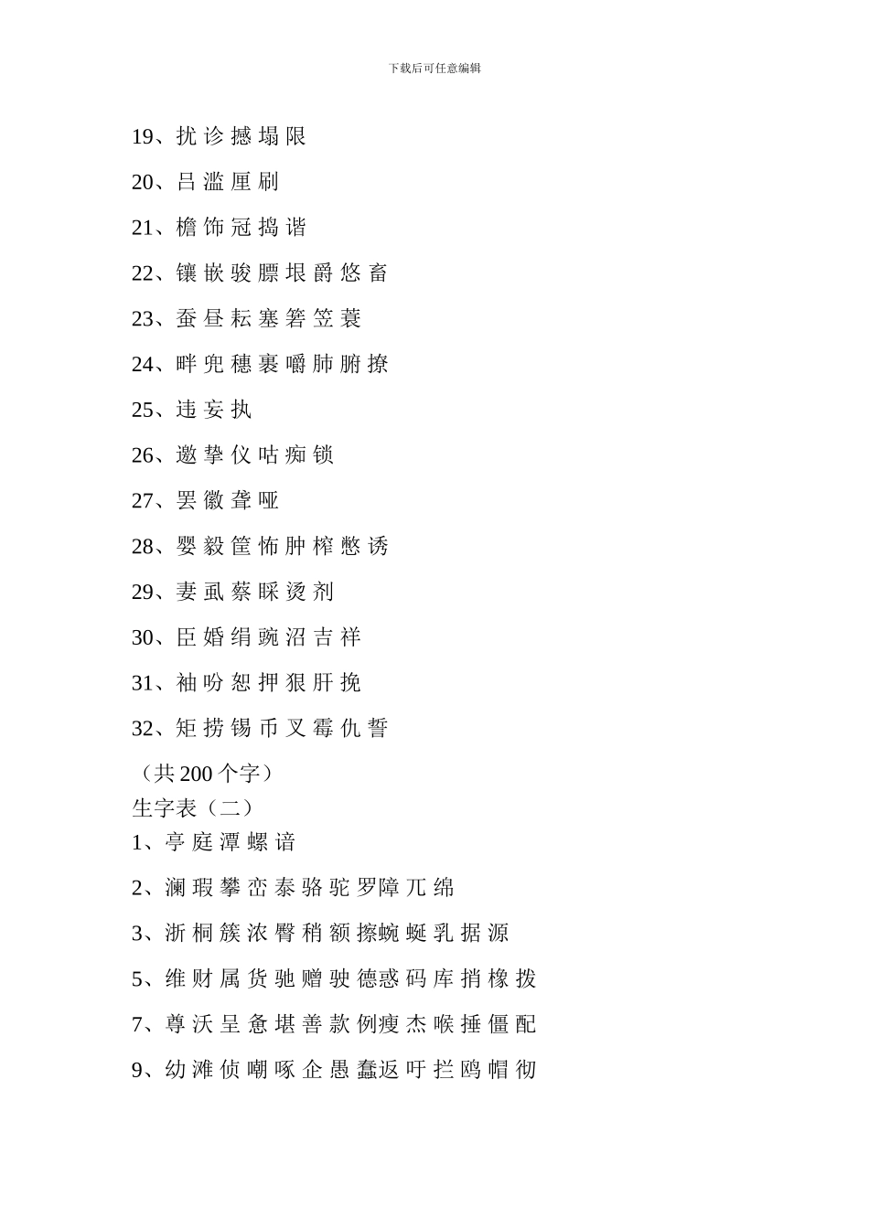 2024小学四年级语文下册生字表_第2页