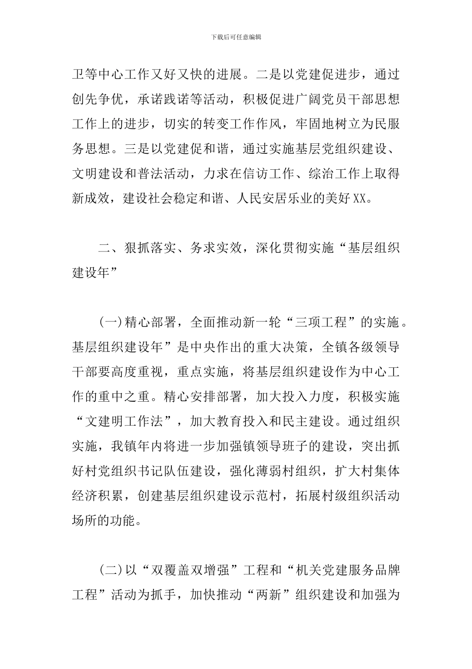 2024年度乡镇党委办工作计划_第2页