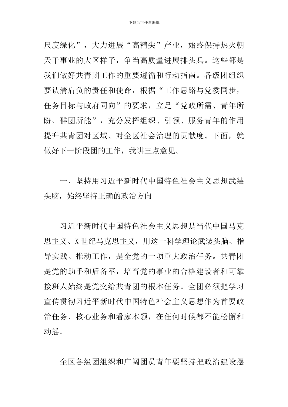在2024年区青年工作联席会议上的发言_第2页