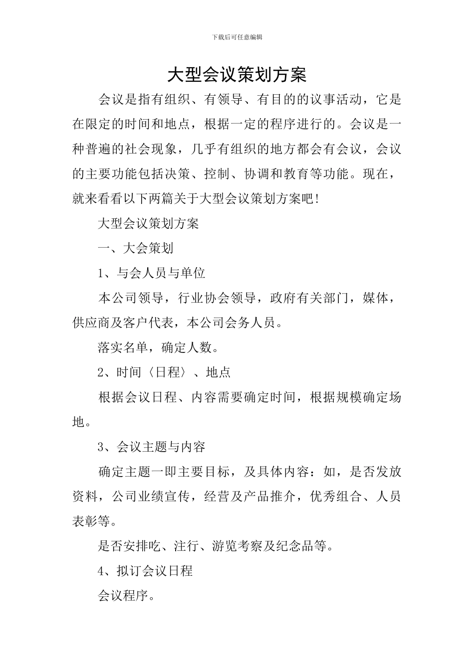 大型会议策划方案_第1页