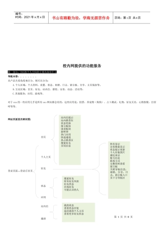 校内网提供的功能服务介绍