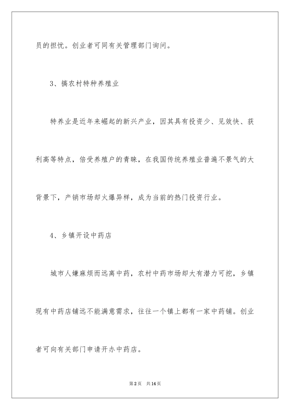 2024农村创业开店项目_第2页