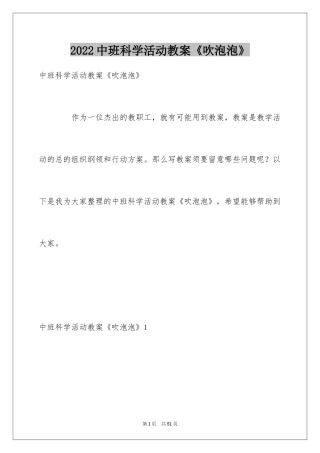 2024中班科学活动教案《吹泡泡》_1