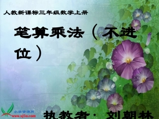 人教2011版小学数学三年级资料三年级数学笔算乘法一