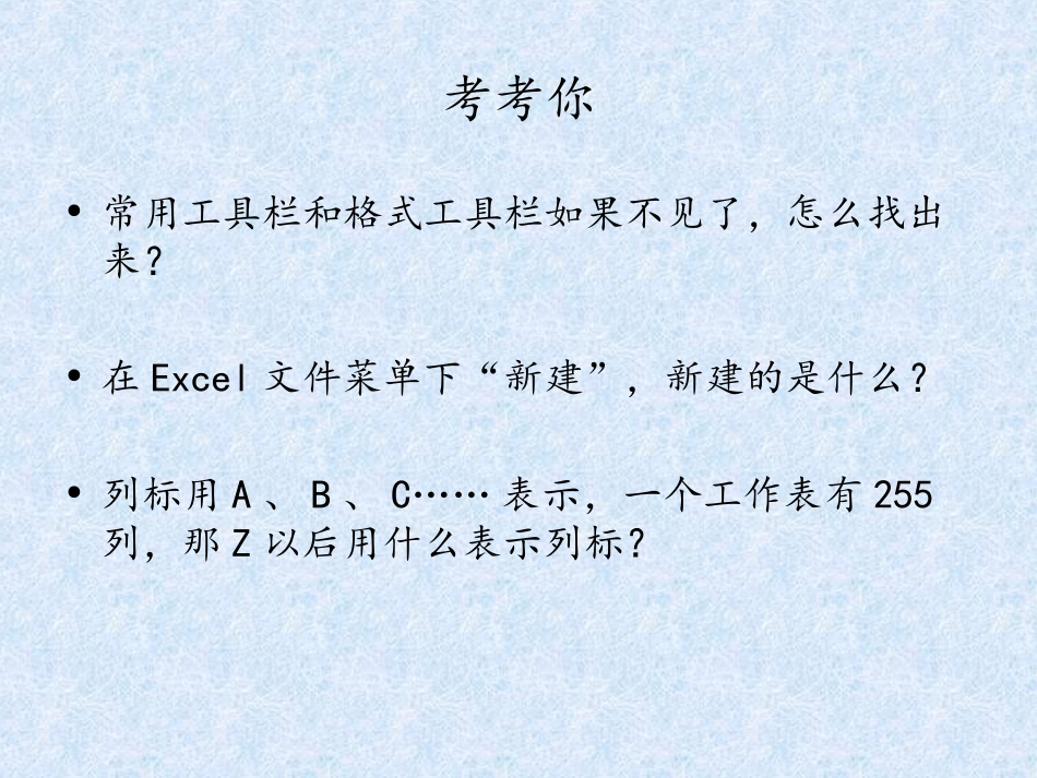 高一Excel界面介绍_第3页