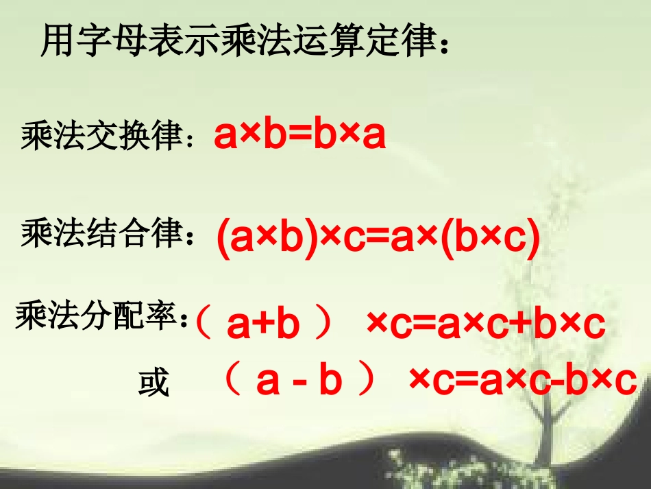 小学数学2011版本小学四年级乘法运算定律与简便计算练习课_第3页