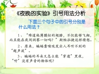 《夜晚的实验》引号用法分析