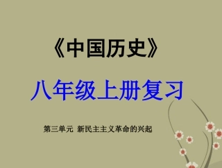 2013年中考复习-新民主主义革命的兴起课件-中华书局版