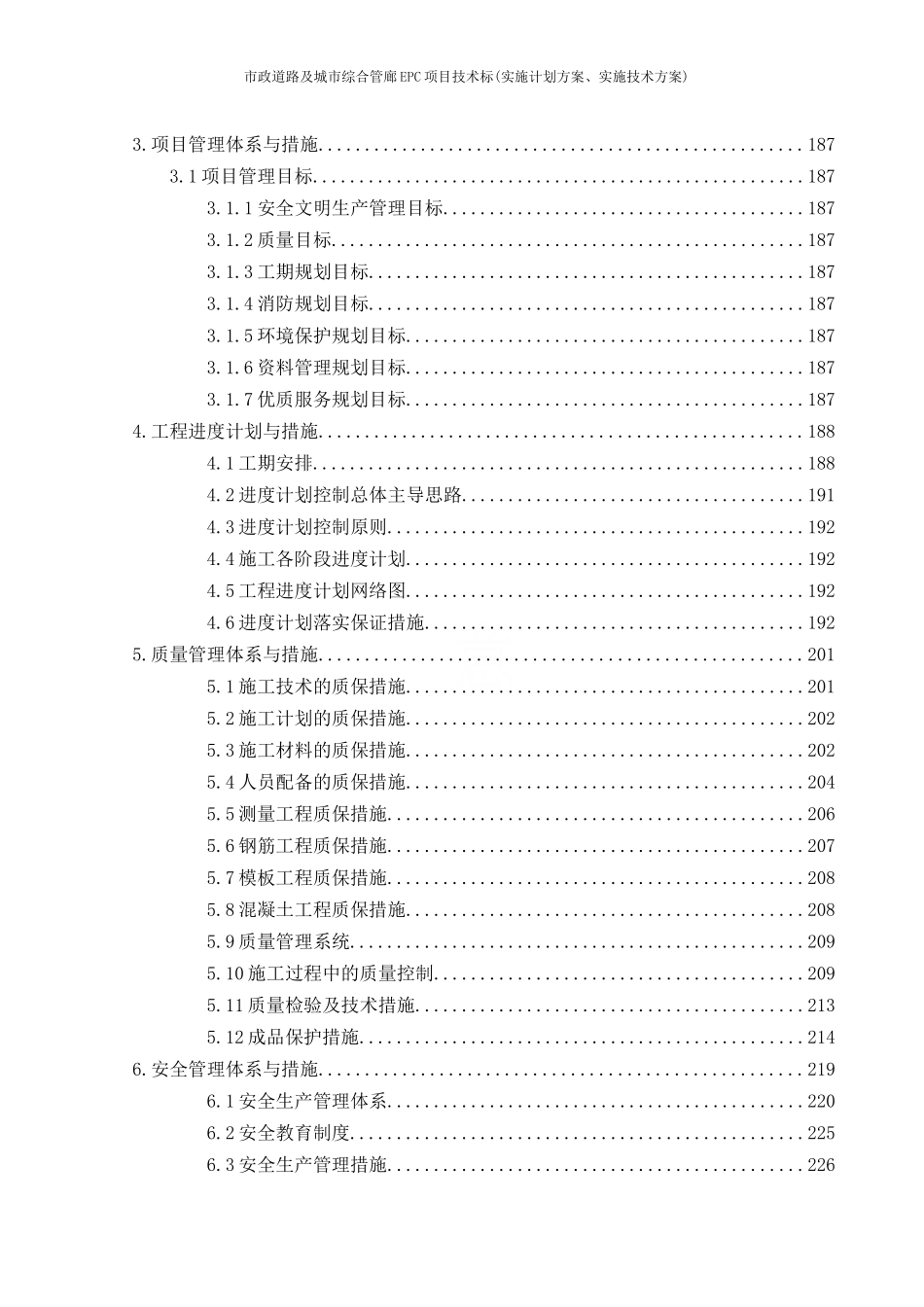 市政道路及城市综合管廊EPC项目技术标(实施计划方案、实施技术方案)_第3页