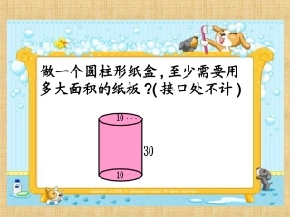 圆柱体的表面积