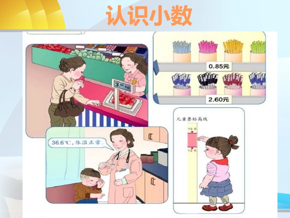 人教2011版小学数学三年级认识小数课件_第2页