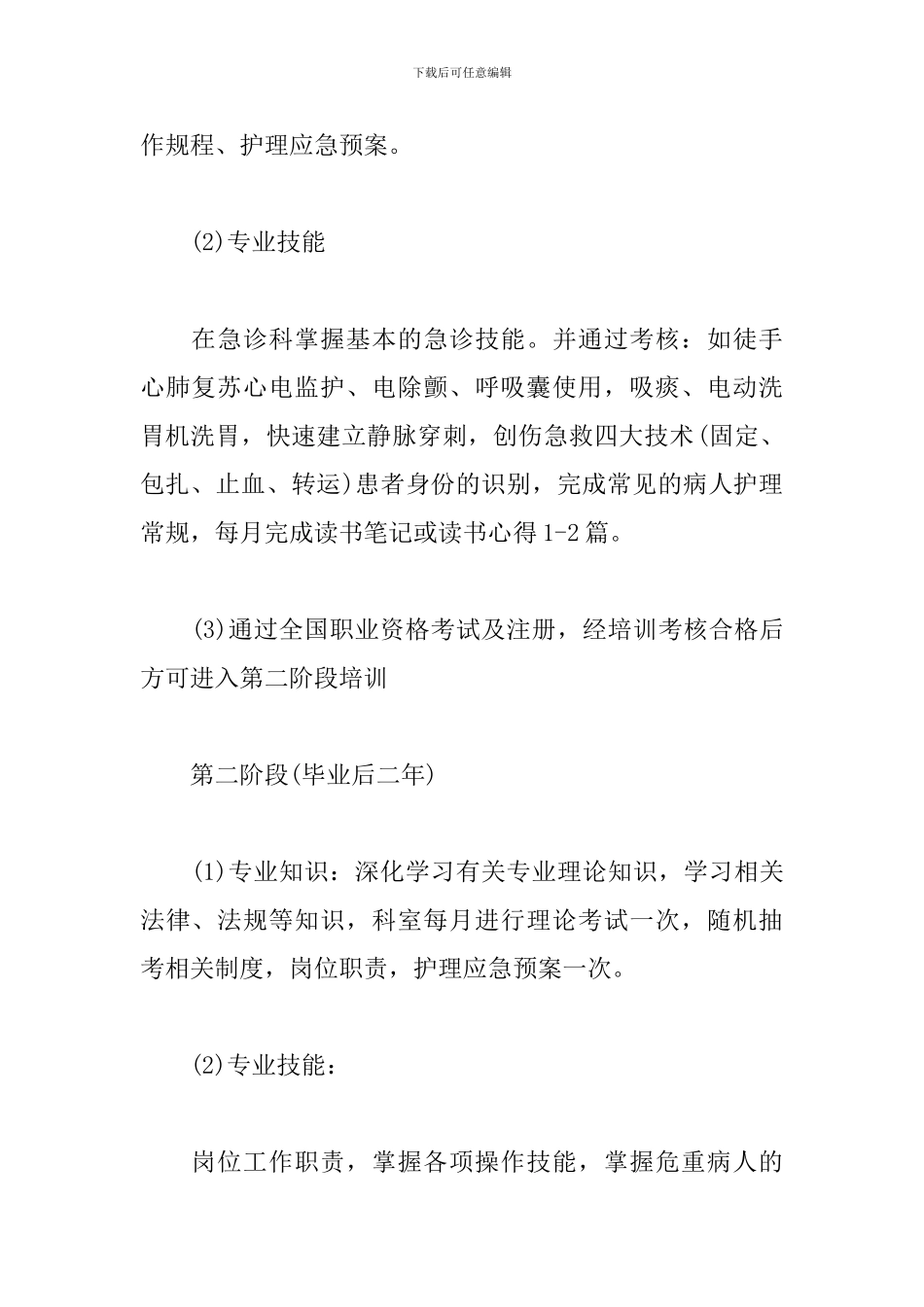 神经内科护士个人工作计划模板_第3页