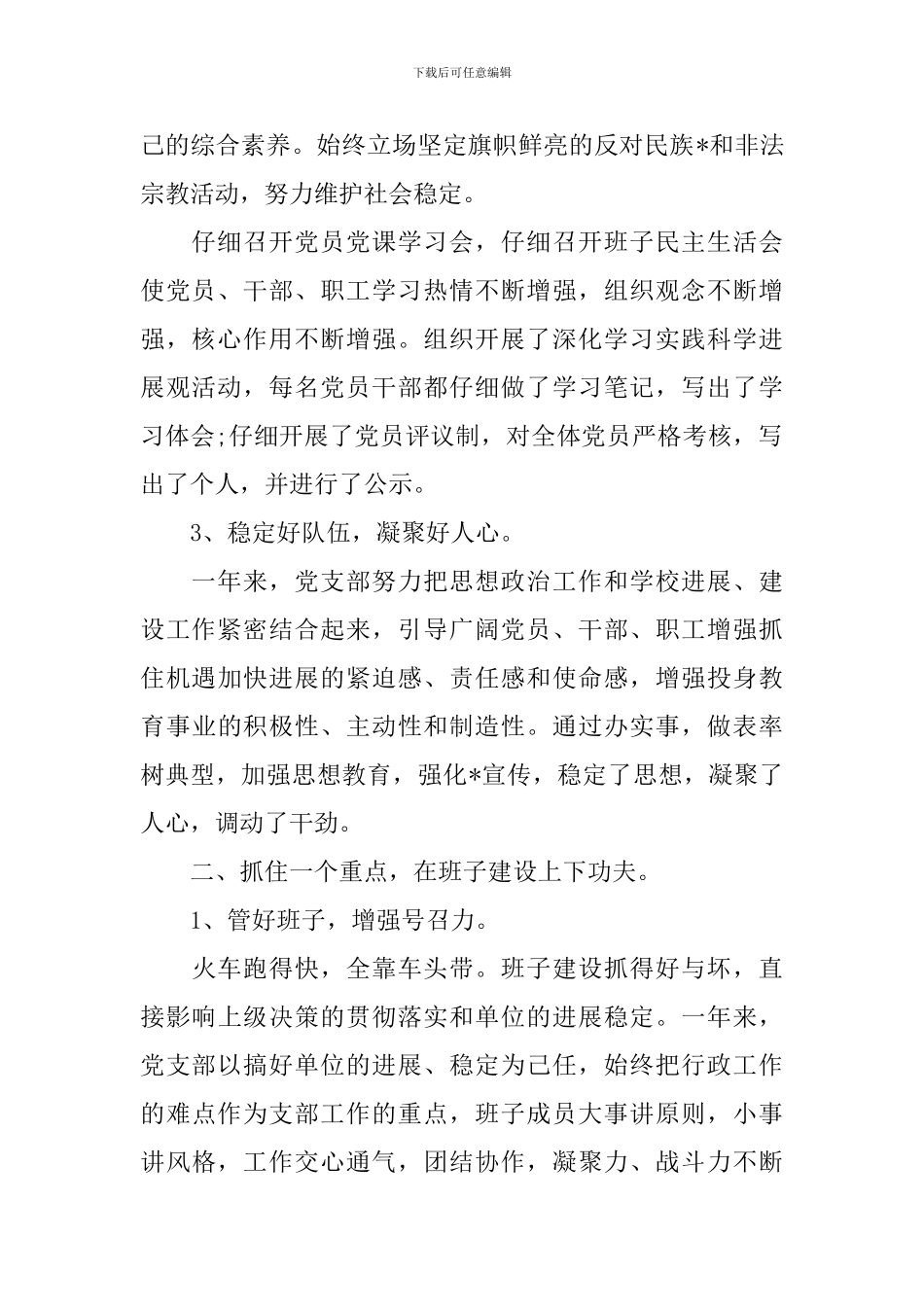 2024党支部书记个人述职报告_第2页